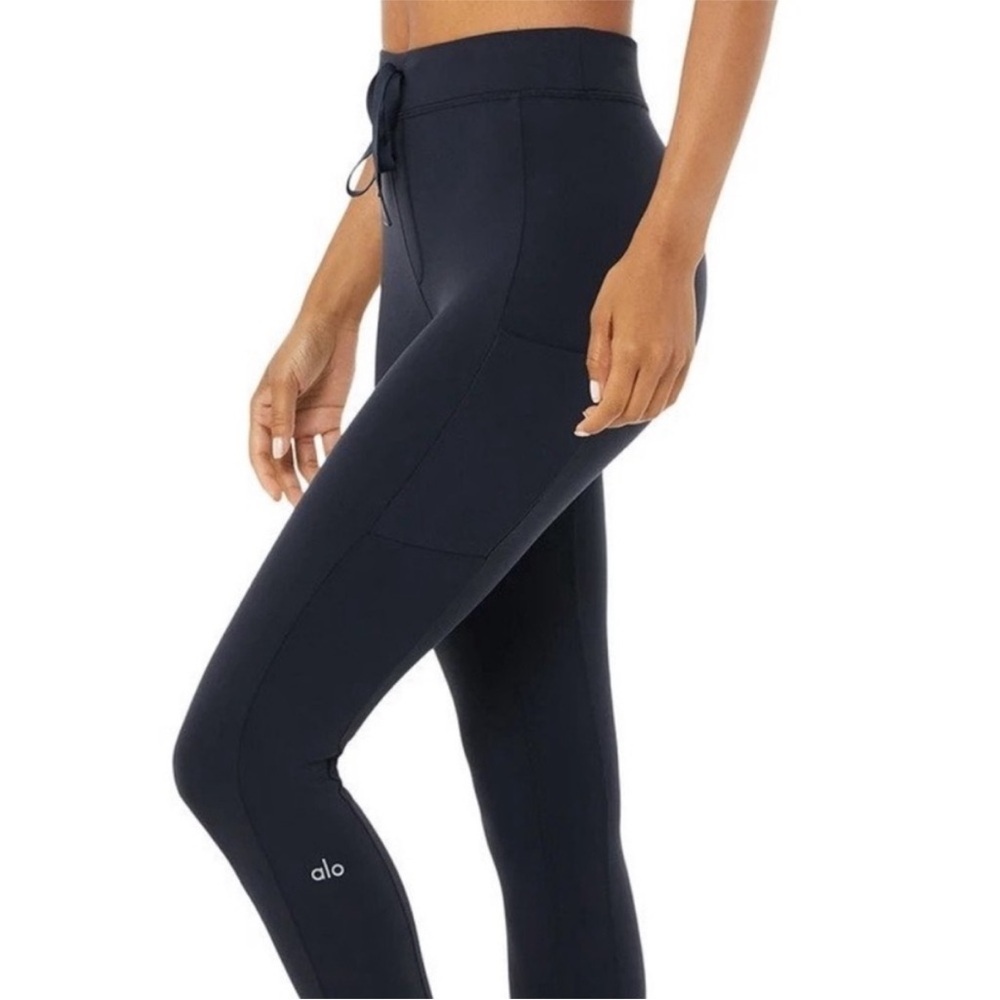 ALO Yoga Checkpoint Dark Navy High-Rise Active Leggings